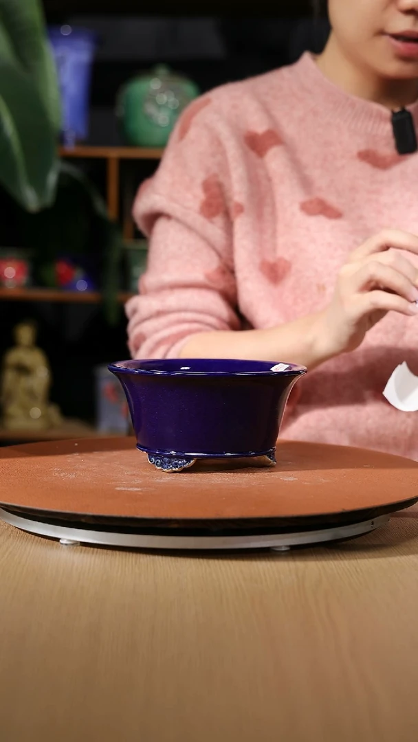 【石湾花盆】6寸新款反口小圆盆933