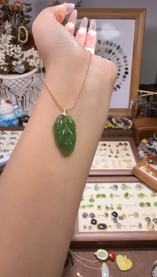 水晶摆件未镶嵌叶子