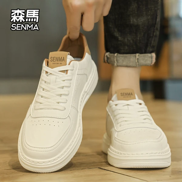 森马男鞋冬季休闲板鞋男款厚底百搭小白鞋高级感增高运动男士潮鞋