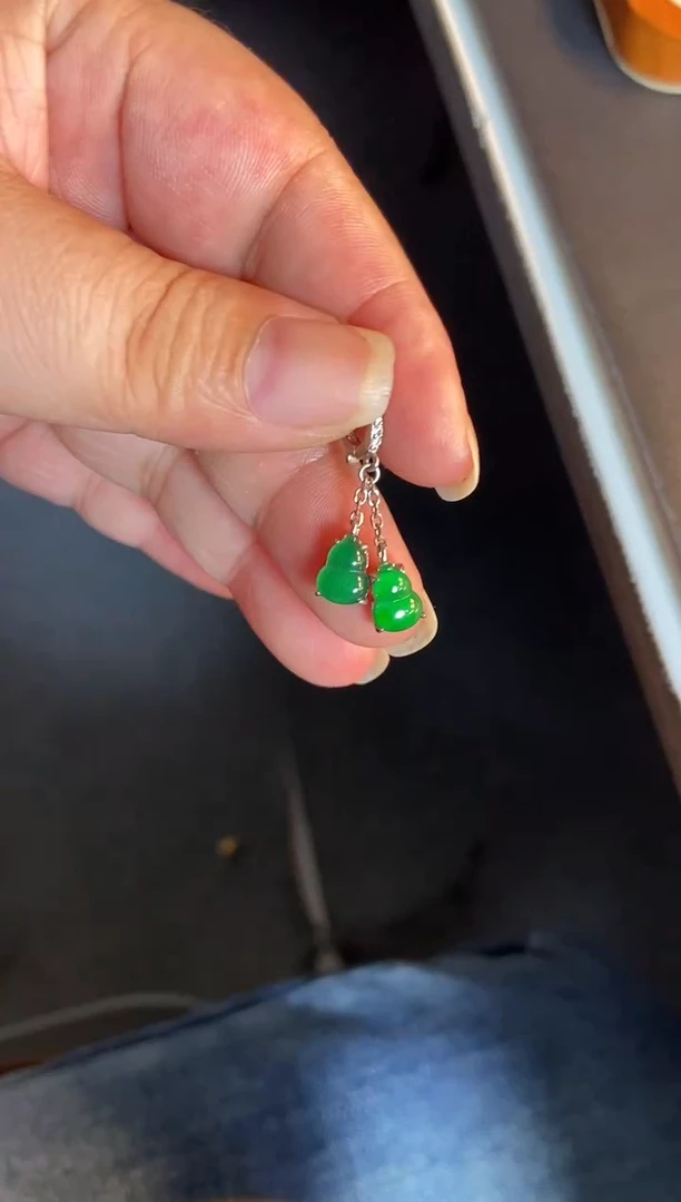 吊坠(不含链)银S925镶嵌翡翠1