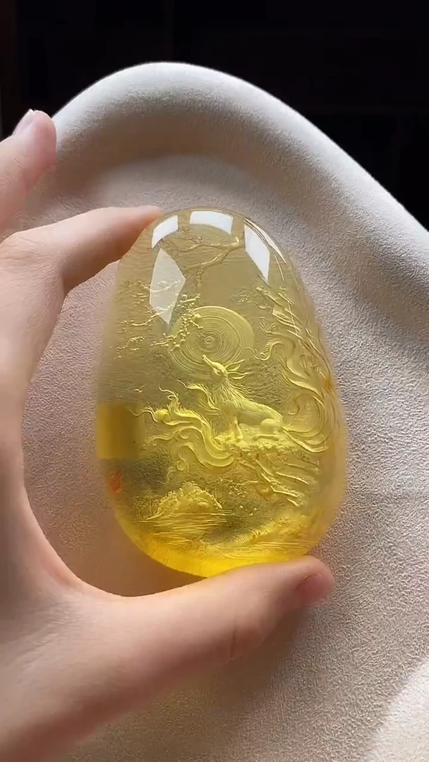 琥珀颈饰未镶嵌吊坠