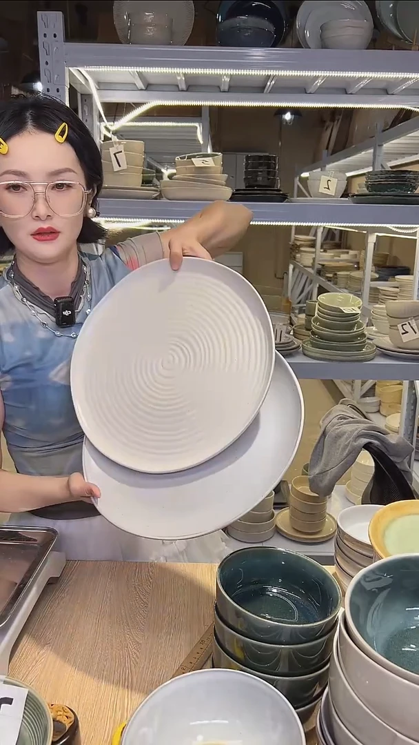 瓷大盘鸡98外贸尾货高温釉下彩陶瓷餐具默认微瑕