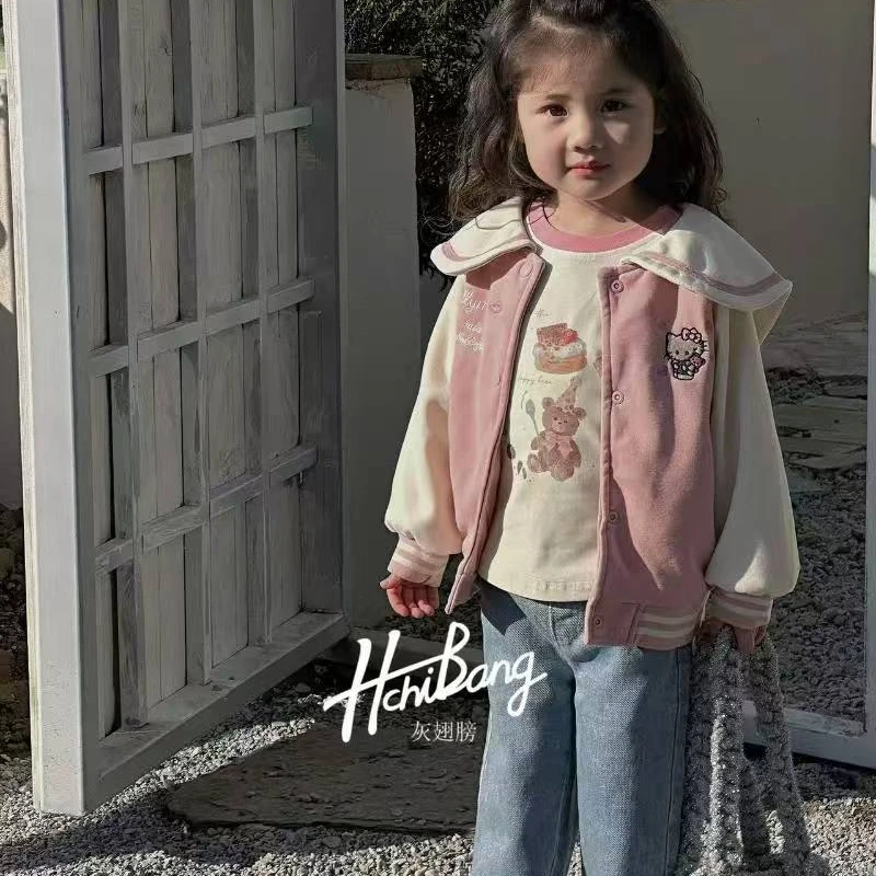 灰翅膀＋25春棒球服外套牛仔裤套装男宝女宝春款休闲韩版百搭