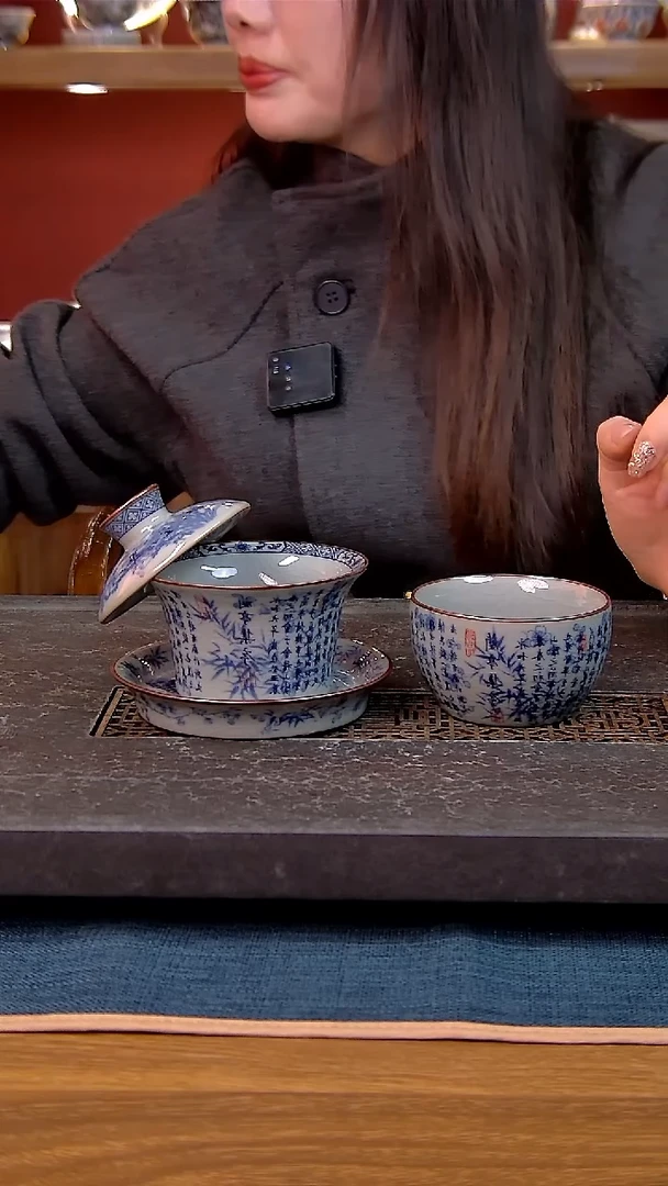 简装家用款2件套 老陶泥开片纹陶瓷茶具