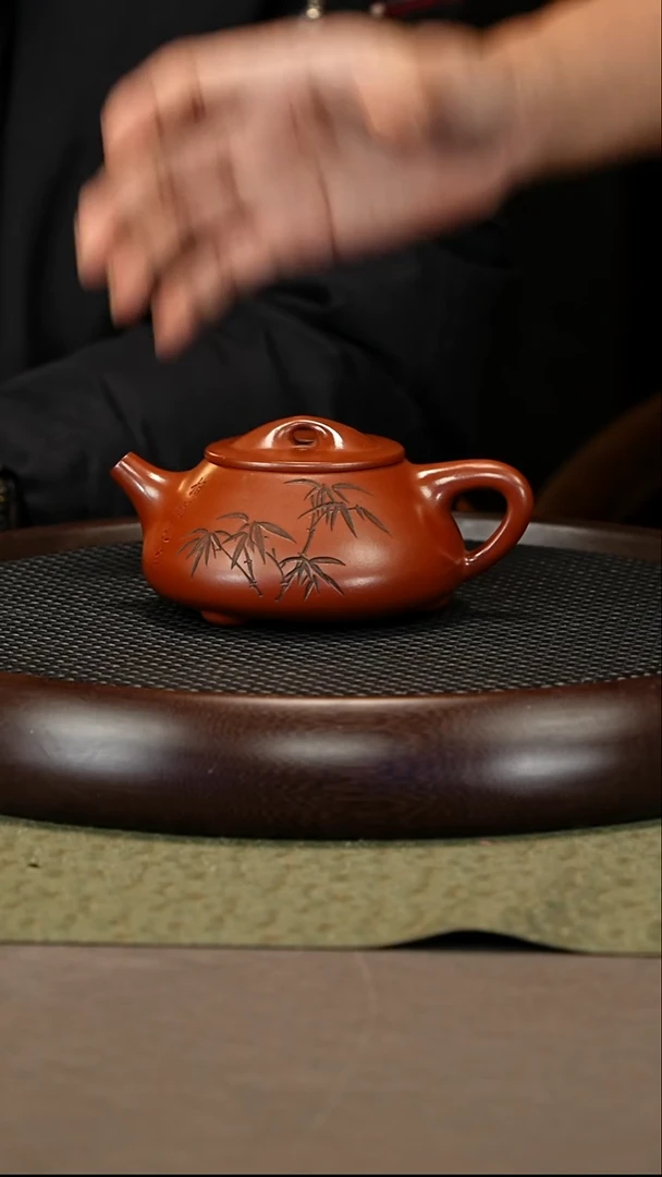 茶壶紫砂13 张赦棠 清水泥 石瓢340cc