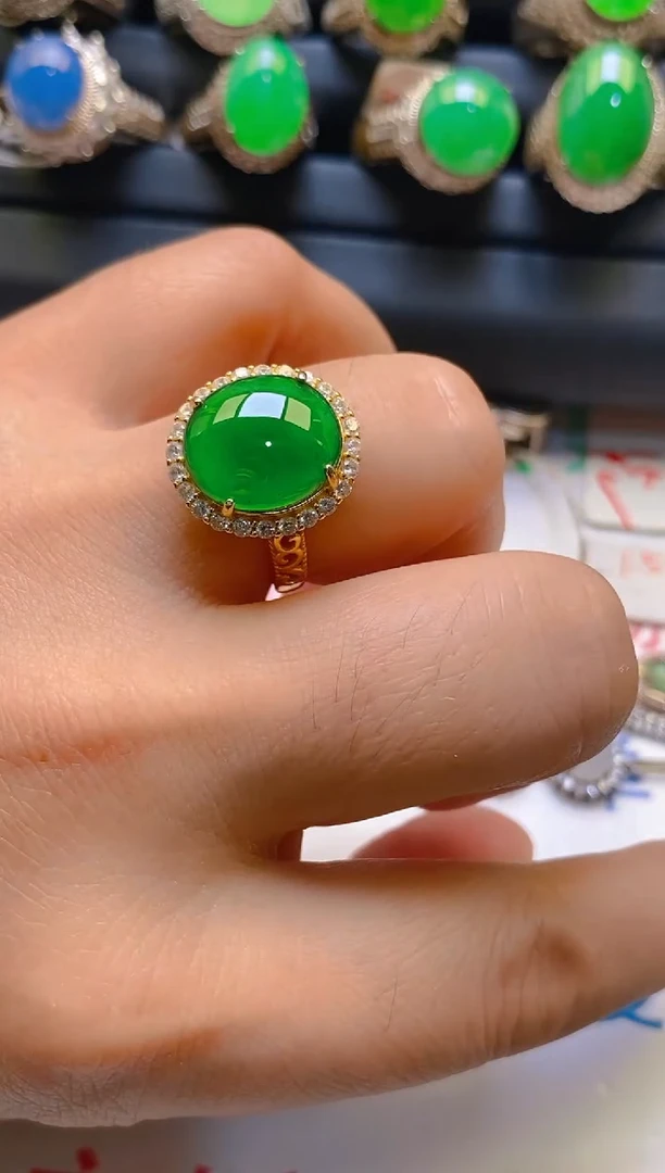 【闪购商品】翡翠耳饰银S925镶嵌天然A货翡翠1