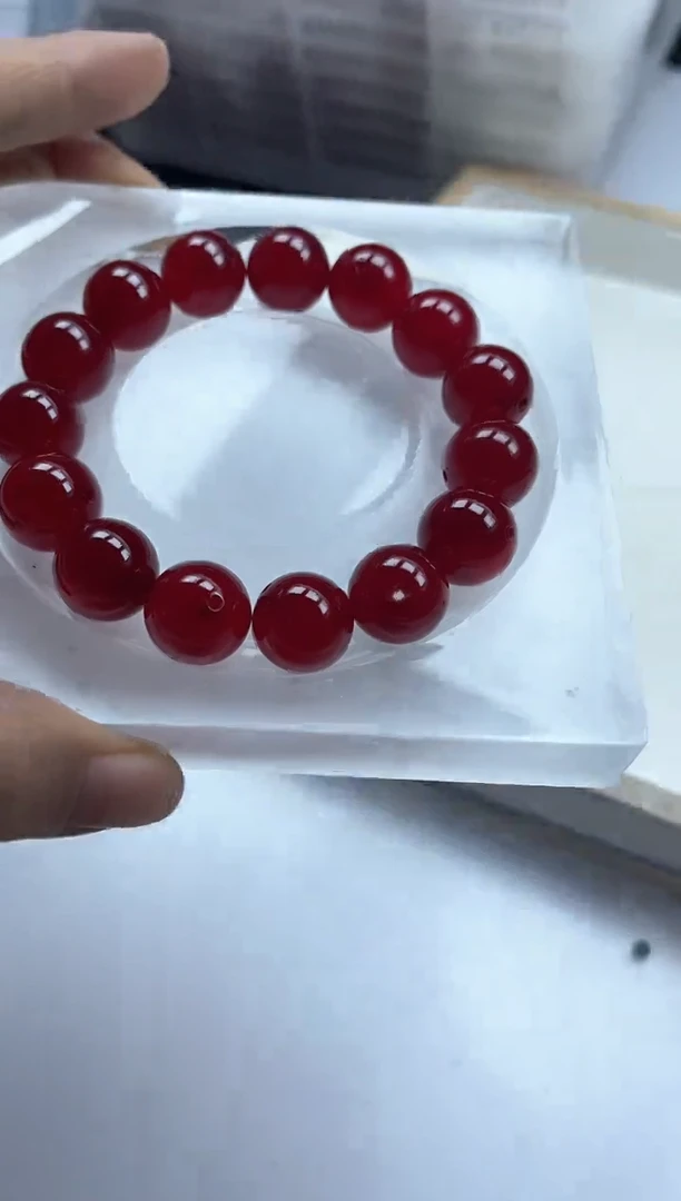 手饰玛瑙未镶嵌B560 鸽血红14mm2个9.9元