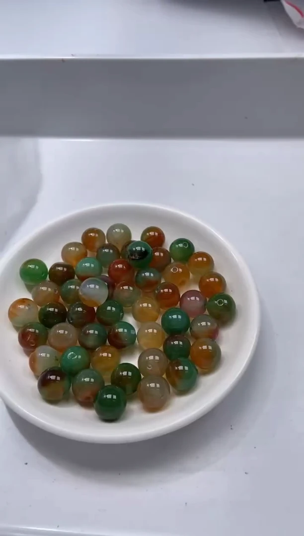 未镶嵌颈饰玛瑙/玉髓W3401-孔雀敦煌12mm*10颗