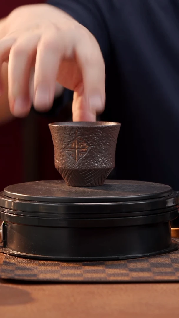 茶具铁胎金腰带茶杯@@YXCQ-052