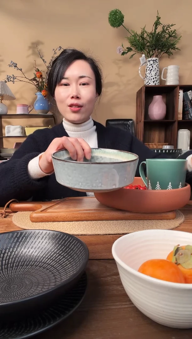 6.2英寸复古窑变麻点碗微瑕