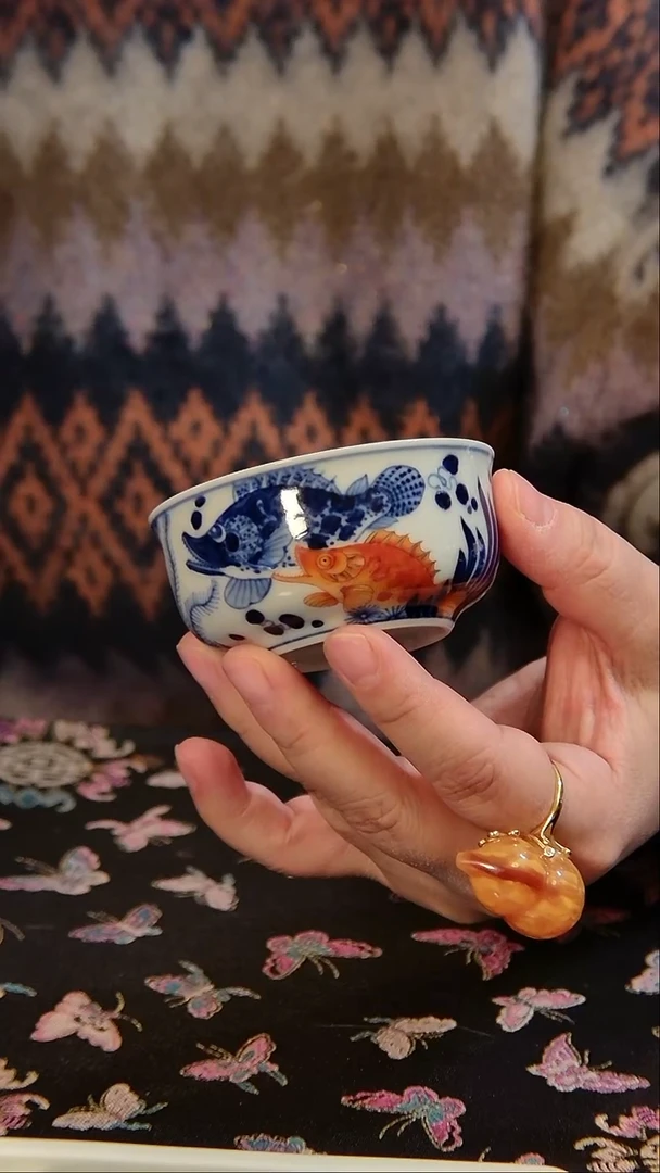 主人杯描金鳜鱼60毫升，，，，，，，，