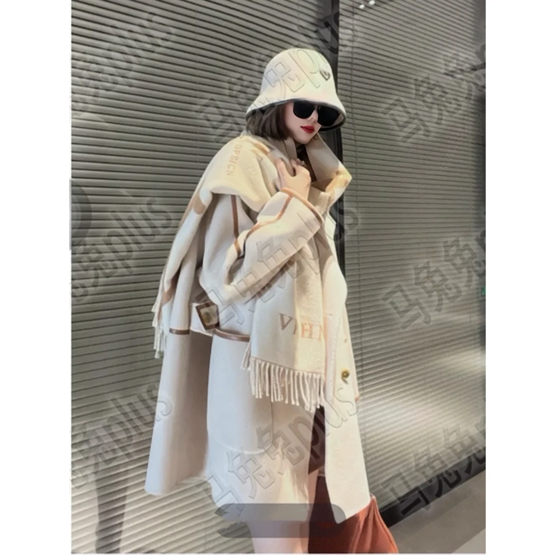 【克拉恋人】100羊毛大衣外套女2025秋季新款洋气显瘦气质毛呢大衣