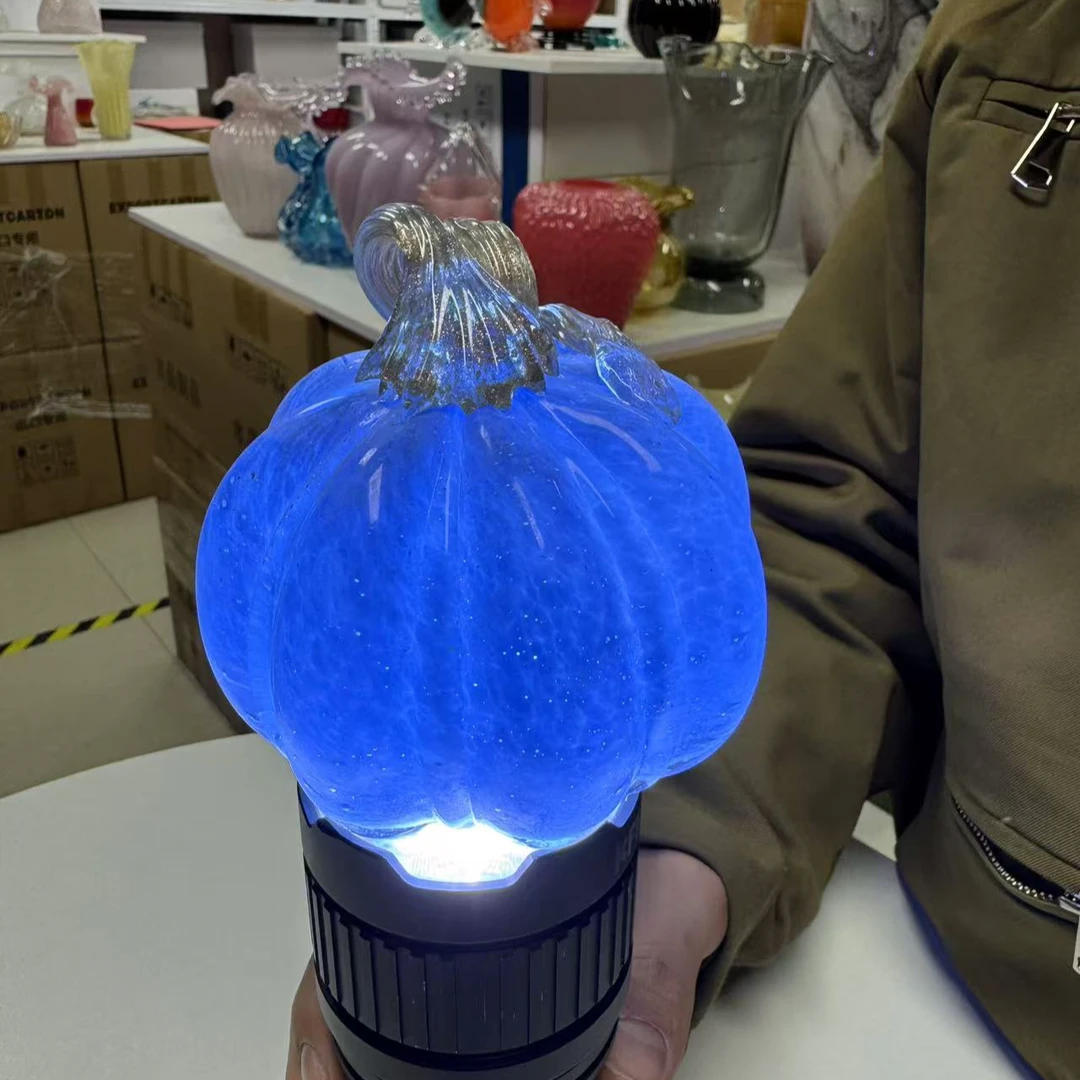 JMU外贸孤品琉璃拉丝南瓜摆件