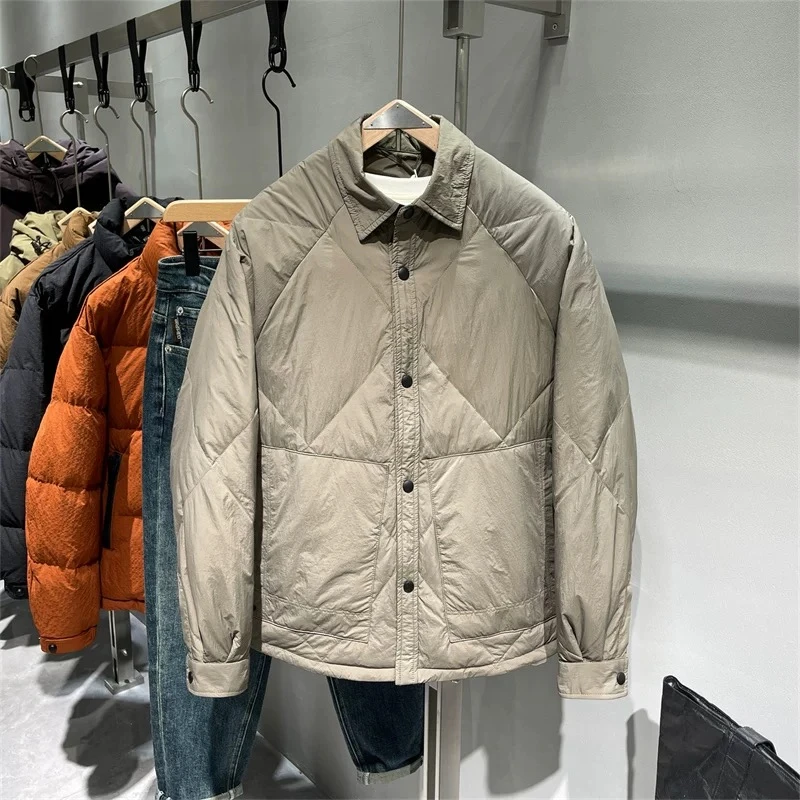 【返场福利】翻领多口袋保暖收口袖男装冬季羽绒服纯色7710