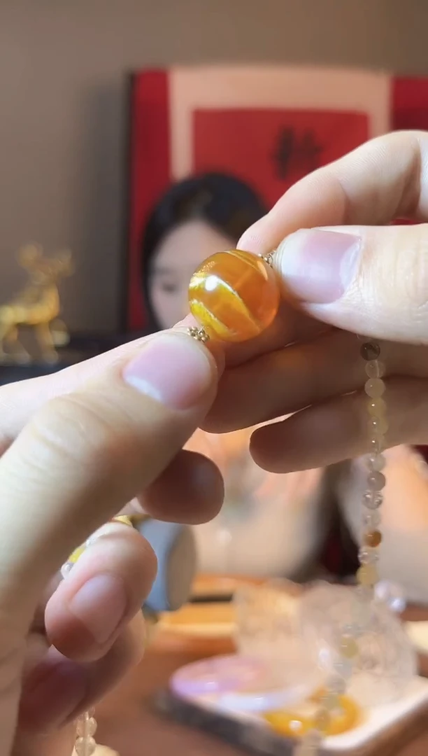 蜜蜡颈饰未镶嵌莹莹专属没m9237