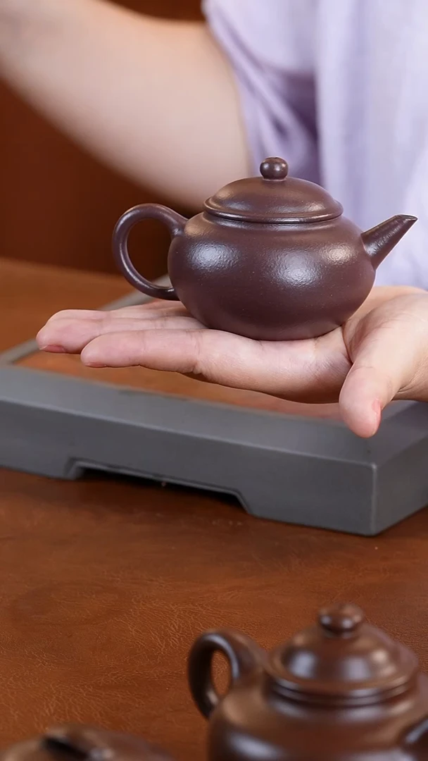 茶壶紫砂紫泥水平壶125cc