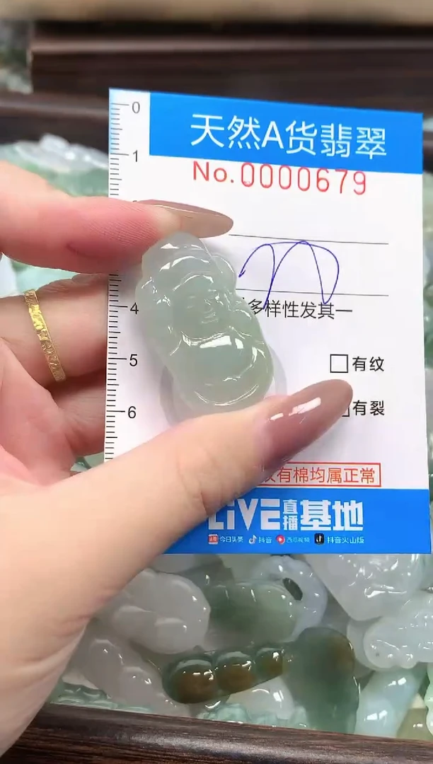 颈饰未镶嵌翡翠净货挂件-0679