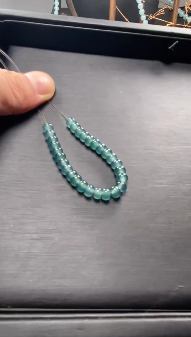 【闪购商品】翡翠手串未镶嵌算盘珠深色