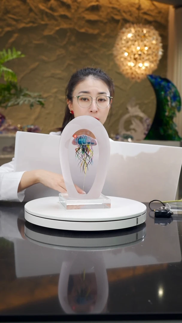 福利双色水母摆件96号