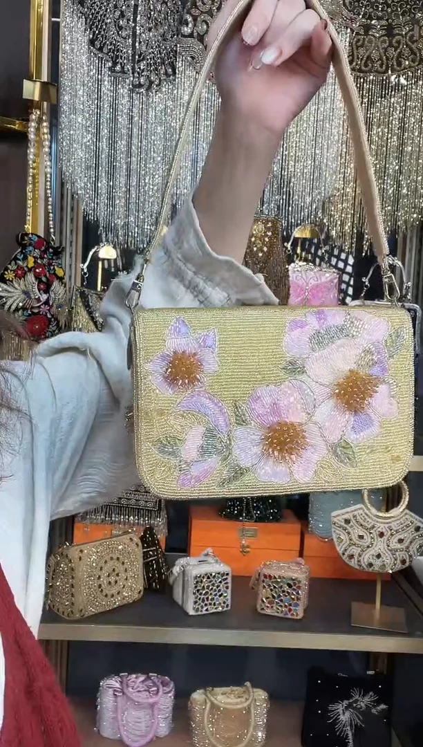 织物珠韵恒泽重工串珠手提包直播间女神专拍