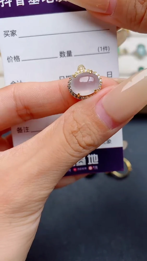 翡翠戒指银S925镶嵌.