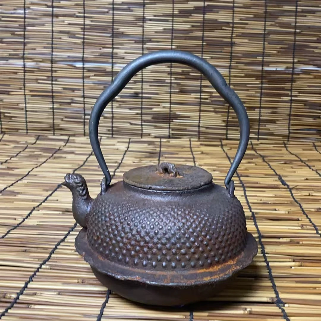 红皮兽嘴原壶原盖纯手工砂铁壶1.2升