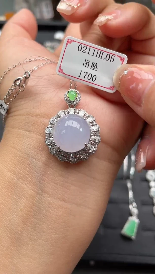 【闪购商品】翡翠颈饰银S925镶嵌0211HL05