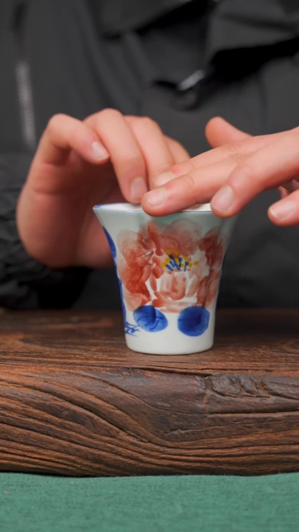 【闪购商品】瓷片23寻一缕瓷香杯釉下手工手绘瓷器