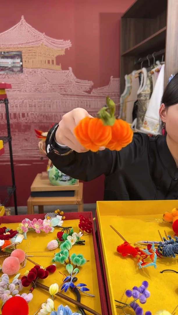 【闪购商品】刺绣非遗绒花（发饰）