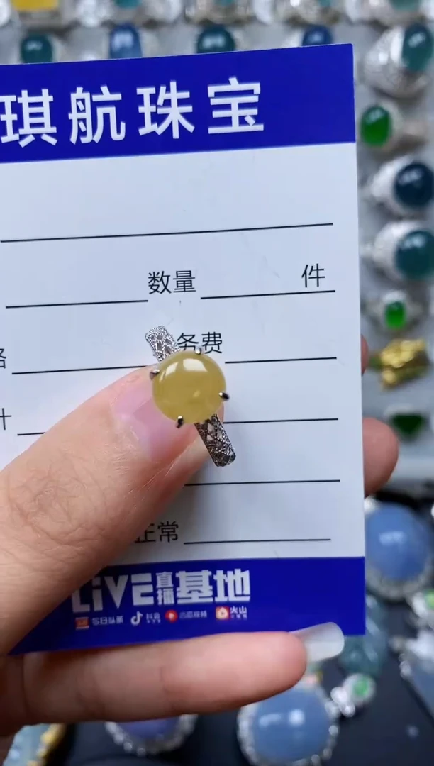 【闪购商品】翡翠戒指银S925镶嵌0368