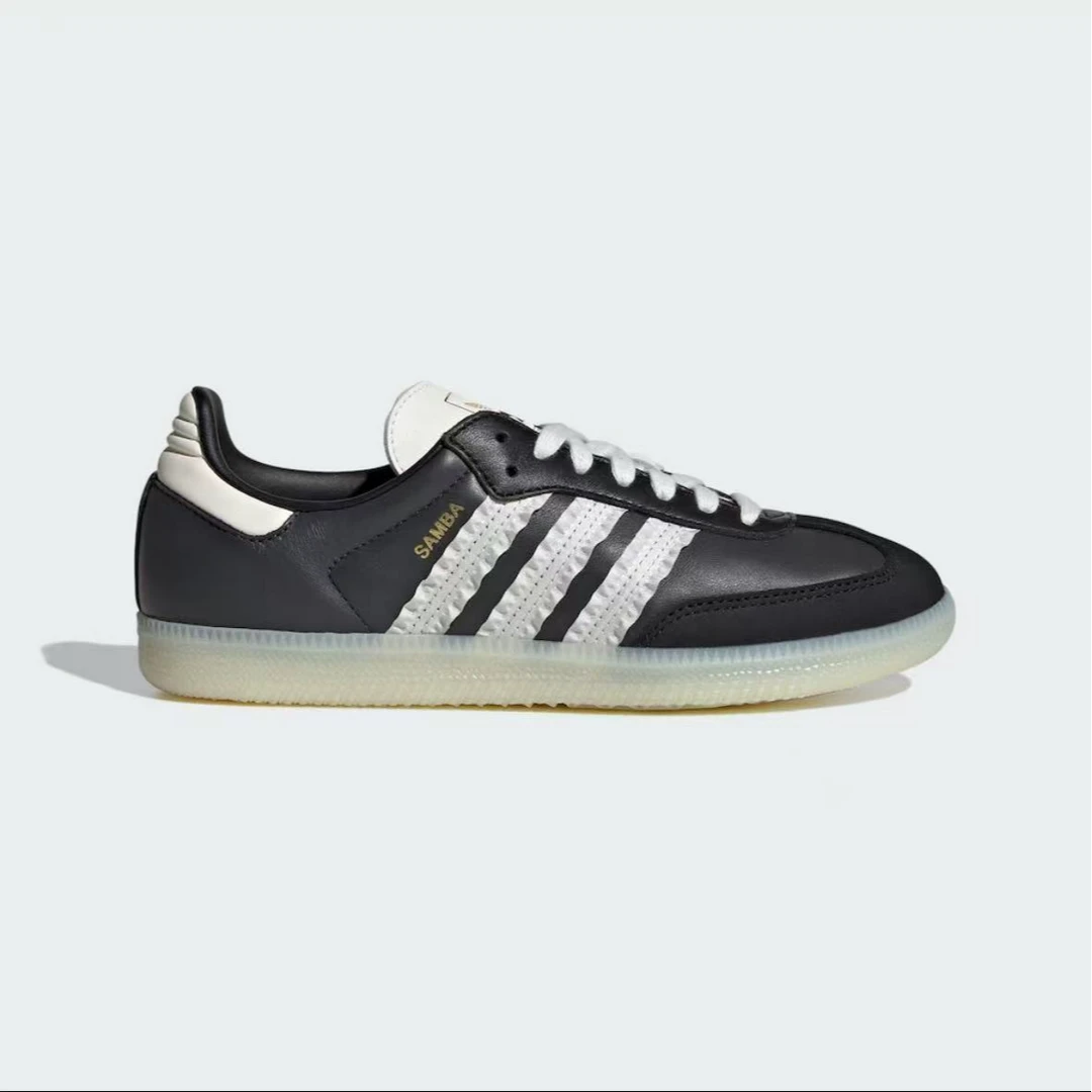 adidas三叶草SAMBA OG 跑者美学经典褶边德训板鞋女款T头鞋JR8831