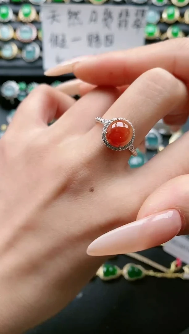 【闪购商品】翡翠戒指银S925镶嵌111111