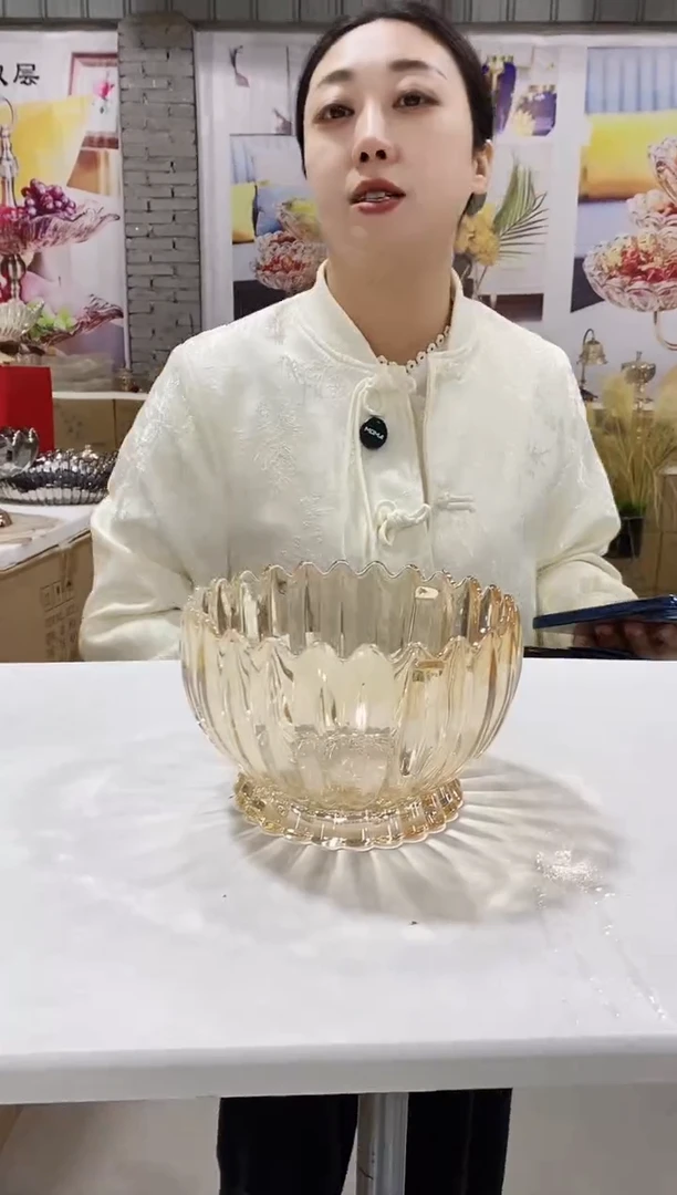 金色莲花收纳罐【无盖】