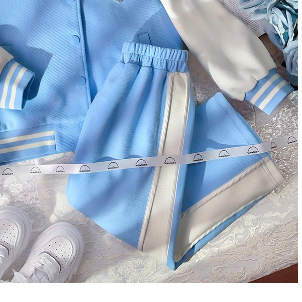 现货儿童百搭春季洋气运动裤女童学院风休闲裤子 V8039