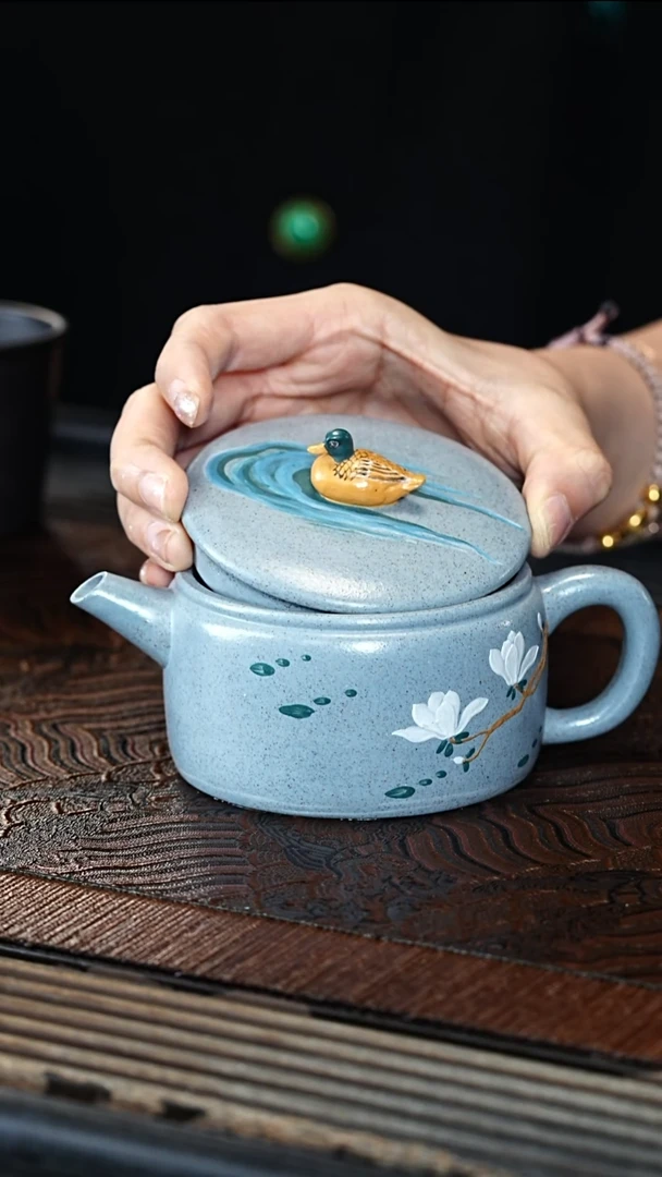 宜兴紫砂YHY 海蓝泥 鸭先知 200cc