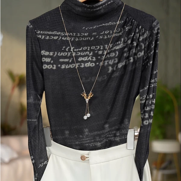 156#高贵上档次小衫2025新款潮流气质时尚显瘦网纱打底衫上衣