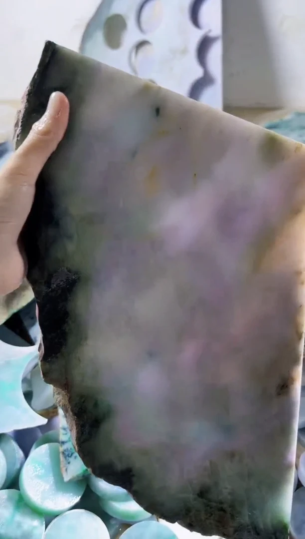 翡翠裸石缅甸翡翠A货柠8073