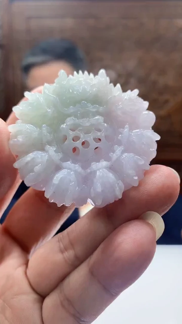 【闪购商品】定制翡翠未镶嵌1072hn-毛货挂件35