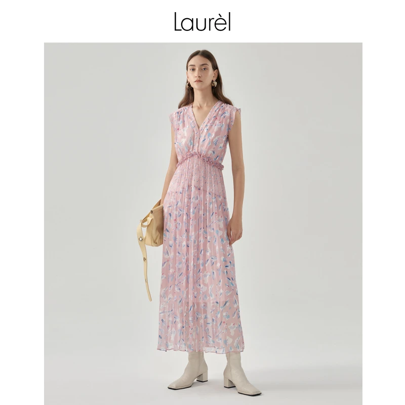 【晨粉专享】Laurel春夏新款度假连衣裙LWD342Y07500