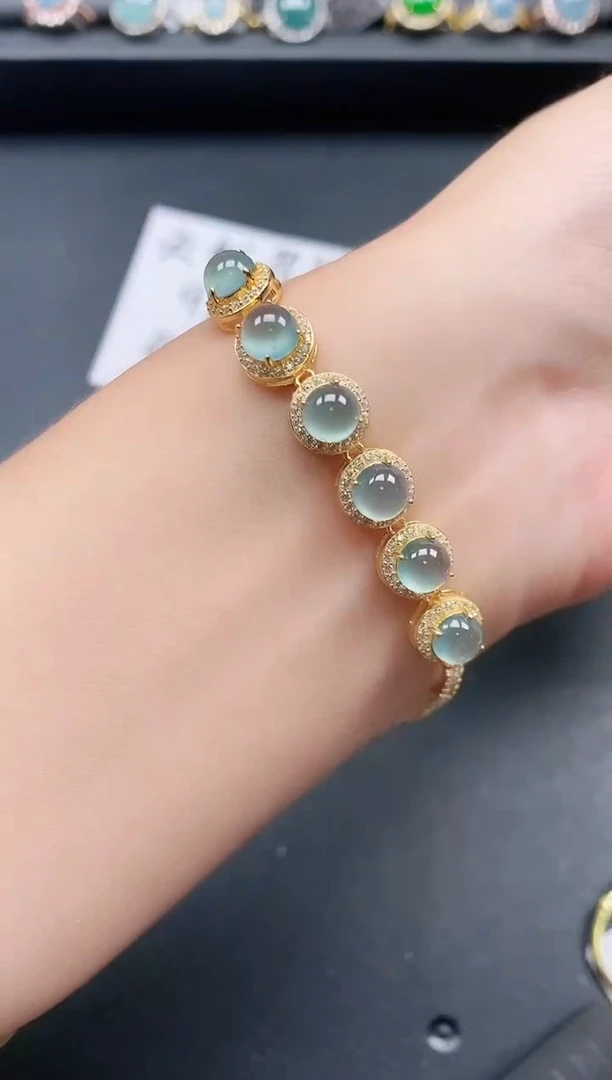 银S925镶嵌戒指翡翠111