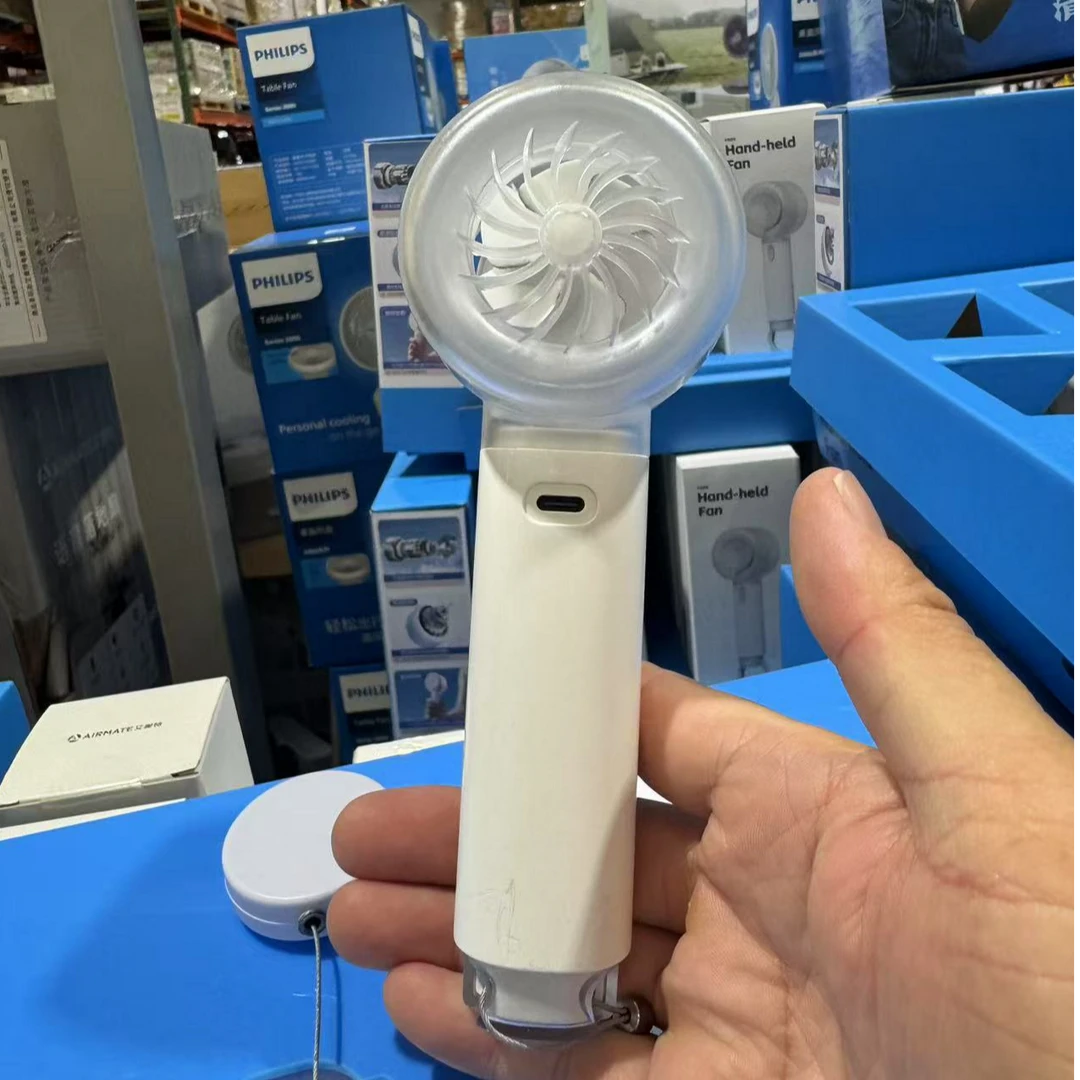 Costco代购艾美特迷你小风扇 可手持可桌面办公便携小风扇USB充电