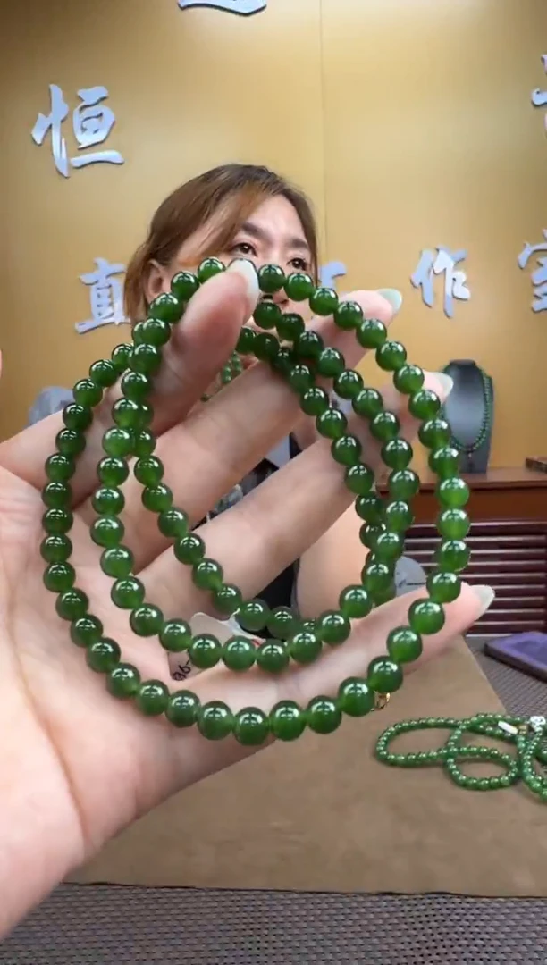 颈饰未镶嵌和田玉项链5-6mm