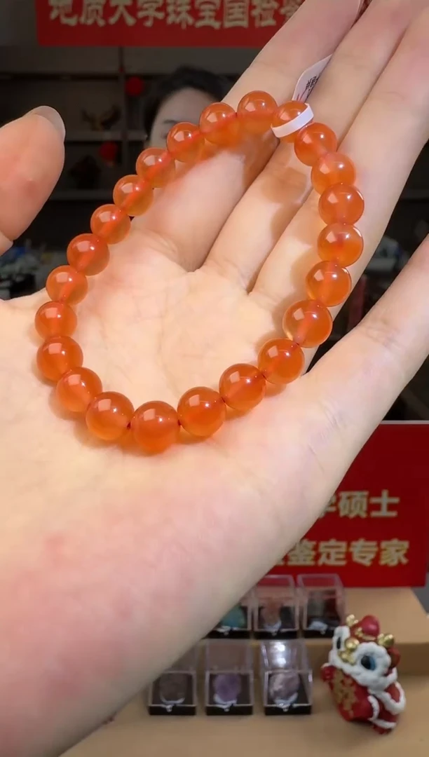 未镶嵌手串南红玛瑙保山冰红南红手串7.5-8mm