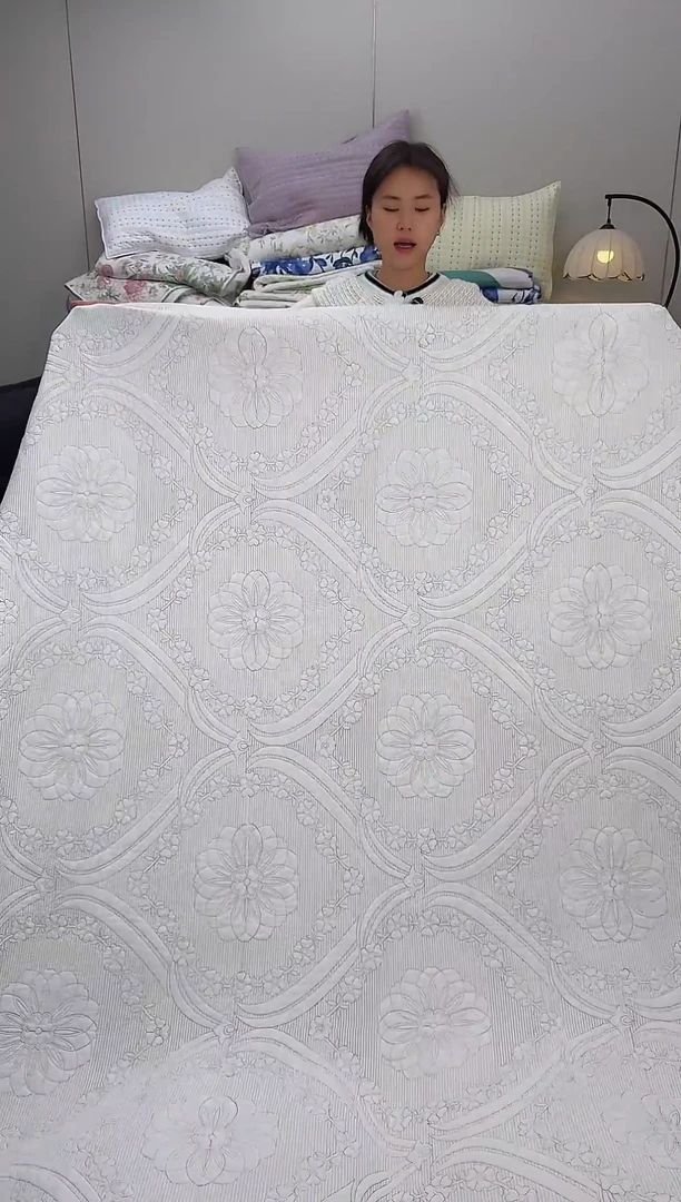 棉纯棉白色宫亭万花230*250