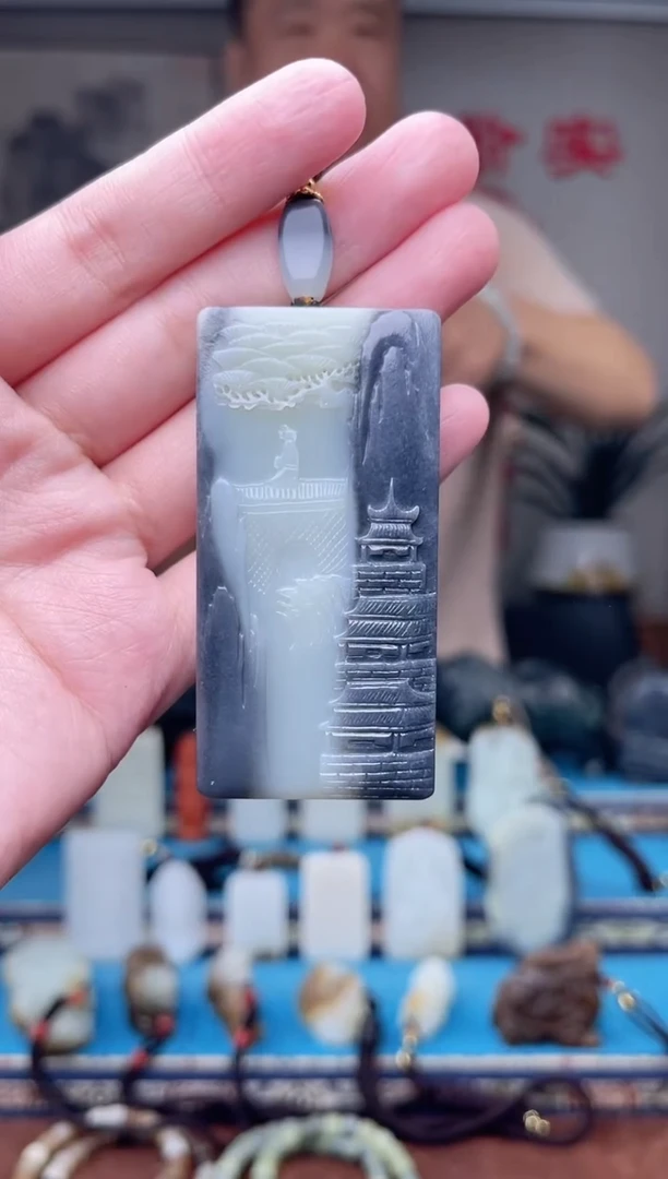 和田玉未镶嵌挂件1