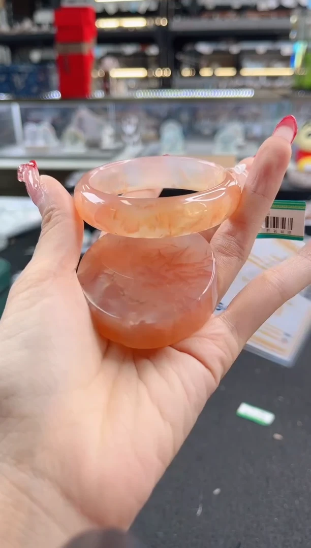 未镶嵌手镯石英质玉54圈口 （赠品镯心）S93054