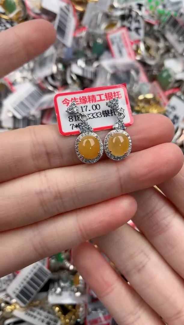 银S925镶嵌戒指翡翠2222----5