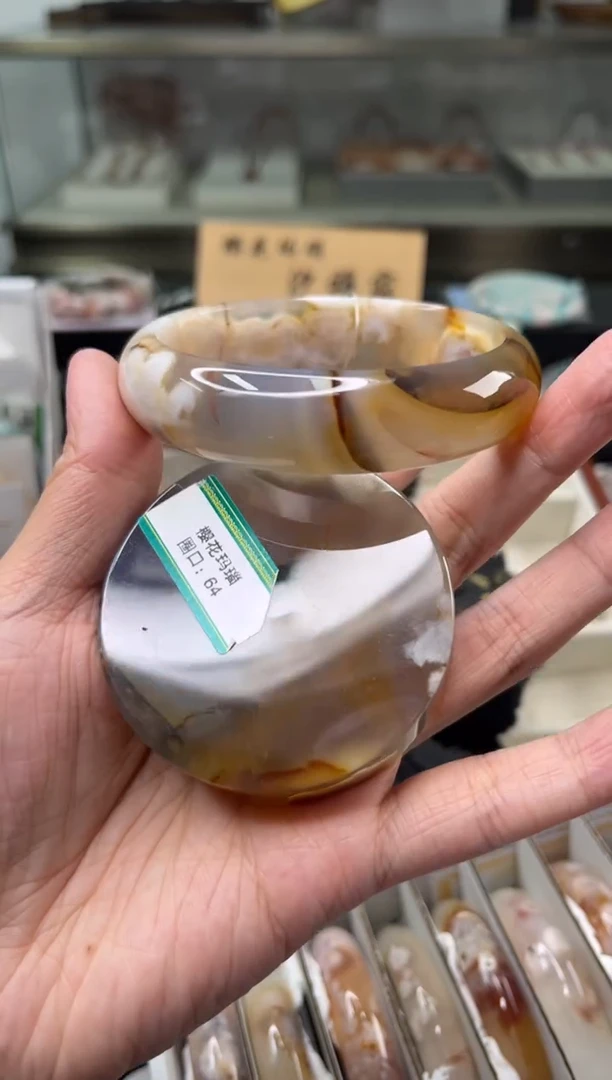 未镶嵌手镯石英质玉64圈口（赠品镯心）30157