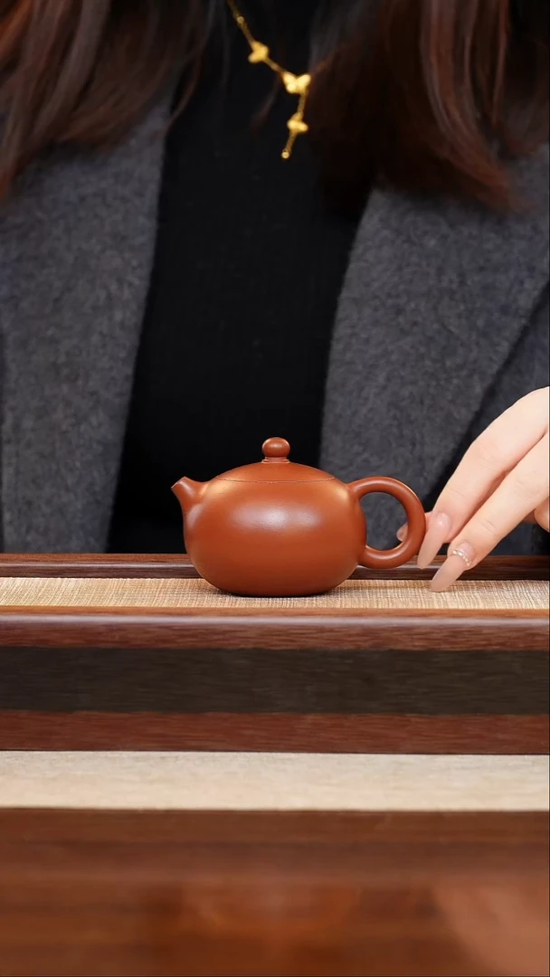 朱泥小西施130cc宜兴手工紫砂壶