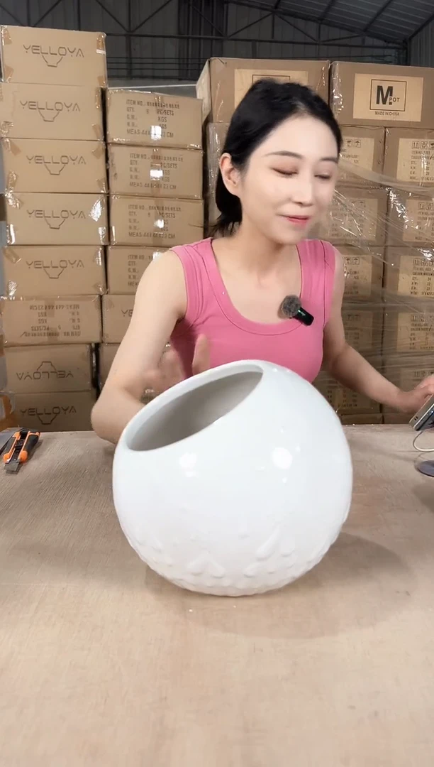半圆浮雕白色14x20